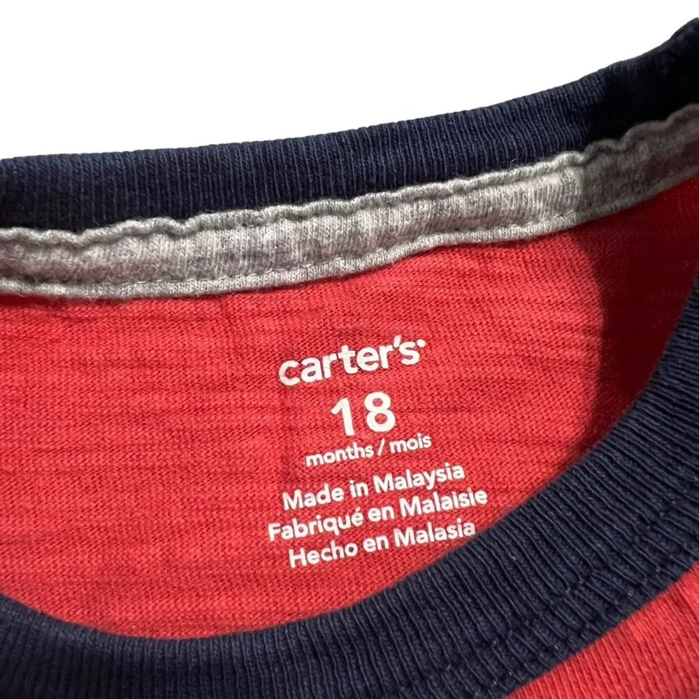 Carter's 18m Racecar Cars Ringer Tee Shirt